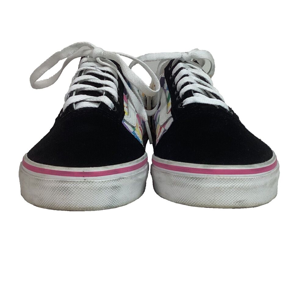 Vans OTW Rainbow Checkered - Youth/Kids Sz 6 - Pride Colorful Suede & Canvas Low - Picture 2 of 8